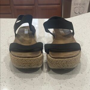 Black Espadrille Platform Sandals